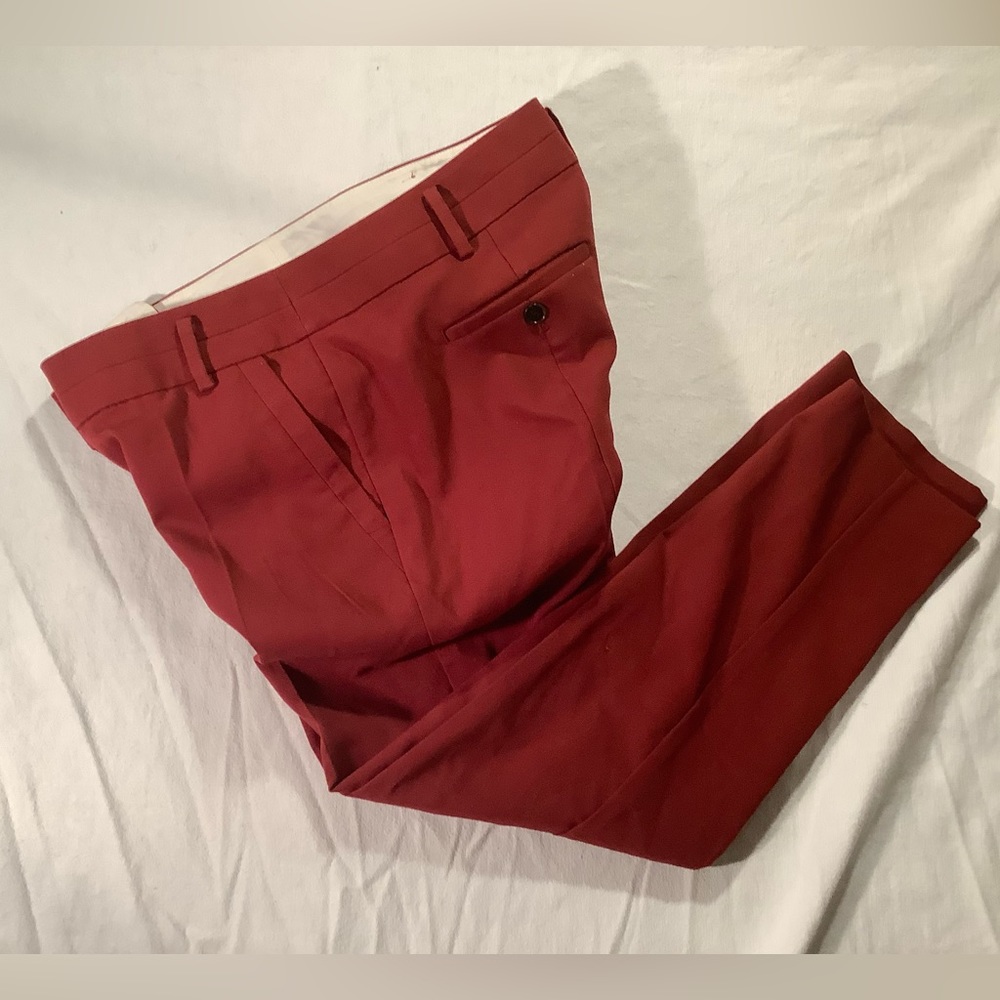 Ann Taylor LOFT Marisa Brick Red Trousers  Size 6
